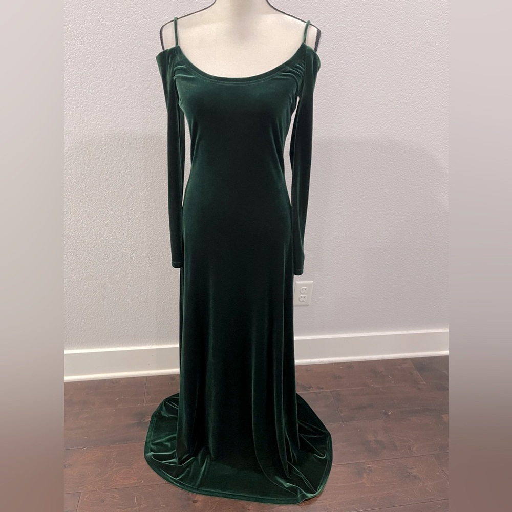 Dark Green velvet dress
